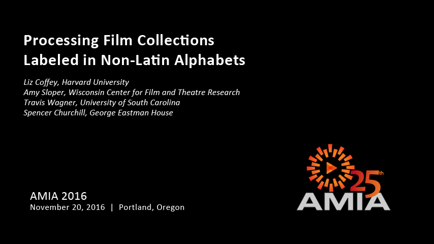 Processing Film Collections Labeled in Non-Latin Alphabets